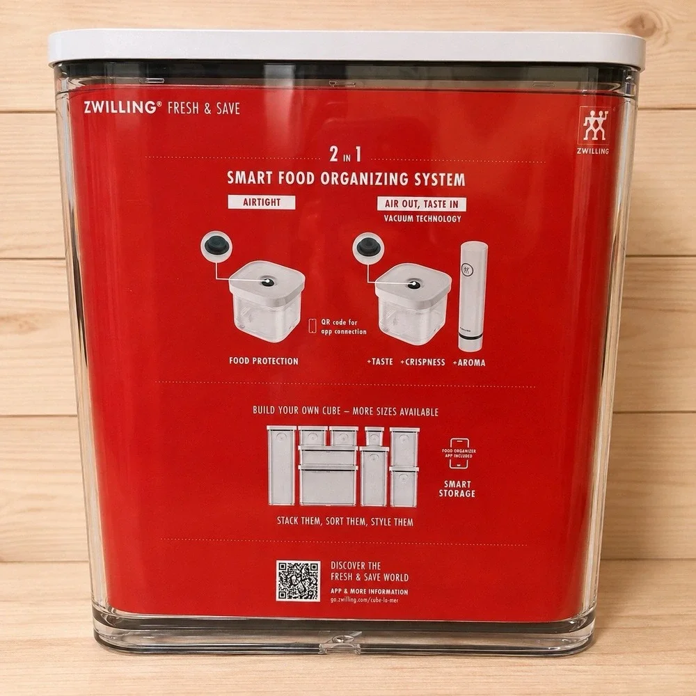Zwilling Fresh & Save Vacuum Storage Container  Set W/vacuum Pump And Covers